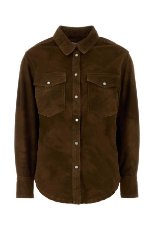 Brown synthetic leather Karima shirt ISABEL MARANT ETOILE (CH0240FAC3B01E)