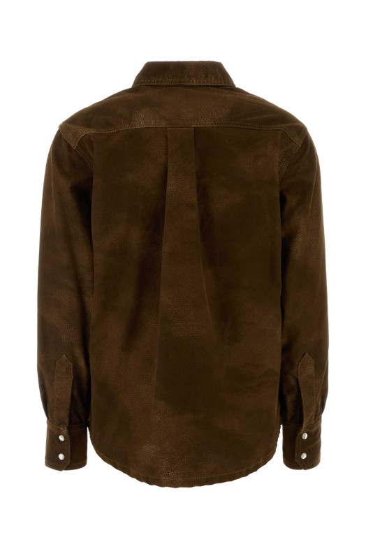 Brown synthetic leather Karima shirt ISABEL MARANT ETOILE (CH0240FAC3B01E)