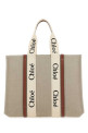 Two-tone canvas large Woody shopping bag CHLOE (CHC22AS382I26)