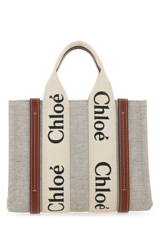 Multicolor fabric small Woody shopping bag CHLOE (CHC22AS397I26)