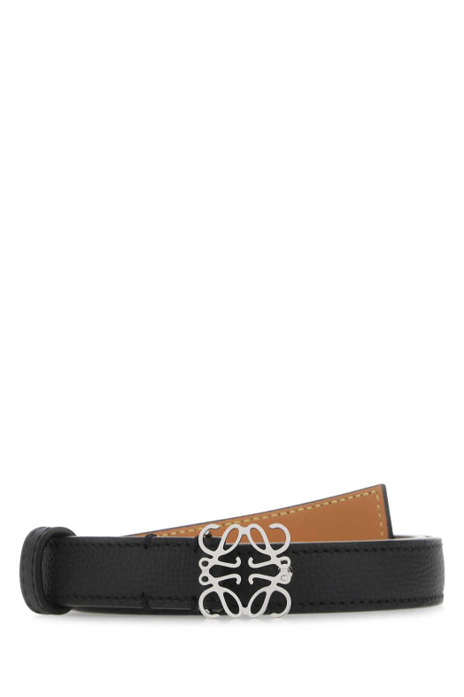 Black leather Anagram belt LOEWE (E619Z15X03)