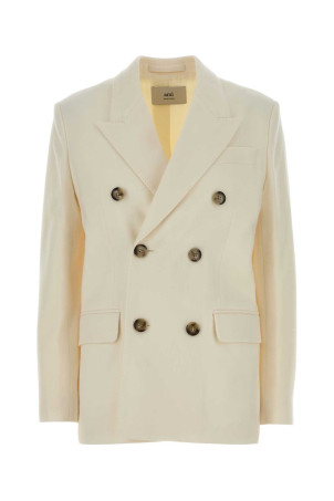 Ivory wool blazer AMI (FBV002WV0058)