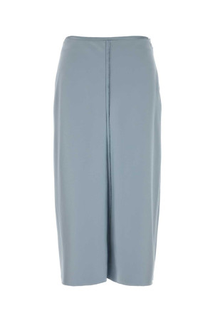 Pastel light-blue stretch satin skirt AMI (FSK447PL0037)