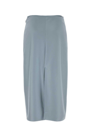 Pastel light-blue stretch satin skirt AMI (FSK447PL0037)