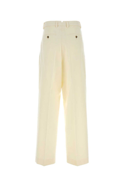 Ivory wool wide-leg pant AMI (FTR423WV0058)