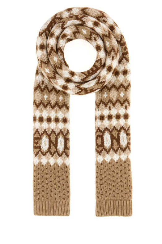 Embroidered wool blend scarf FENDI (FXT468AVP8)