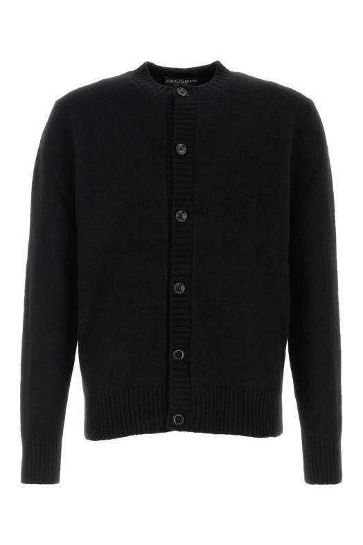 Black wool blend cardigan DOLCE & GABBANA (GXV59TJFMIL)