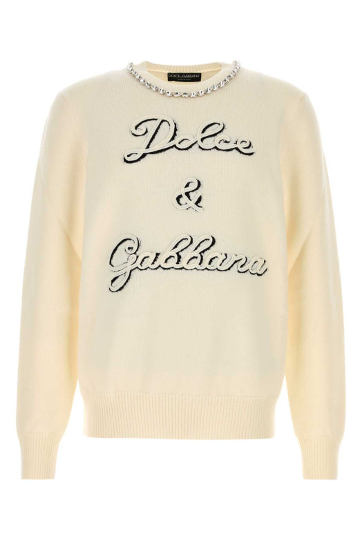 Ivory wool sweater DOLCE & GABBANA (GXX01ZJDVC3)