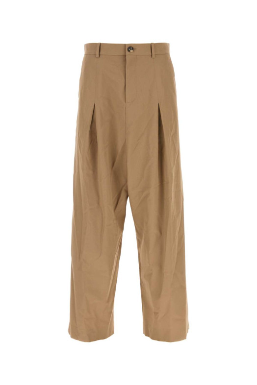 Camel cotton wide-leg pant Beige LOEWE (H526Y04WHX)