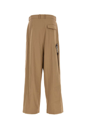 Camel cotton wide-leg pant Beige LOEWE (H526Y04WHX)