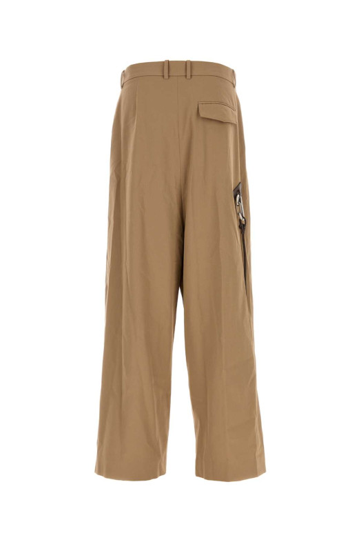 Camel cotton wide-leg pant Beige LOEWE (H526Y04WHX)