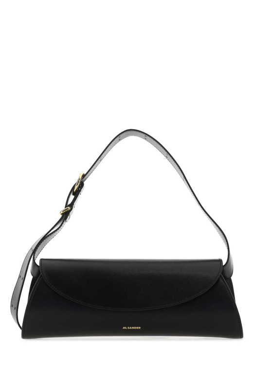 Black leather Cannolo Grande shoulder bag JIL SANDER (J08WD0051P4840)