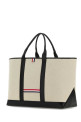 Sand canvas medium Rwb-Stripe shopping bag THOM BROWNE (MAG389AF0492)
