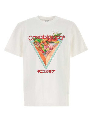 White cotton t-shirt CASABLANCA (MAW25JTS00101)