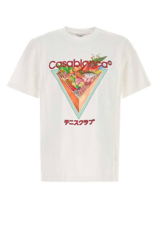 White cotton t-shirt CASABLANCA (MAW25JTS00101)