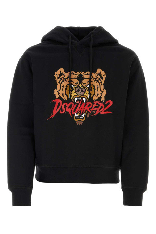 Black cotton sweatshirt DSQUARED (S74GU0814S25516)