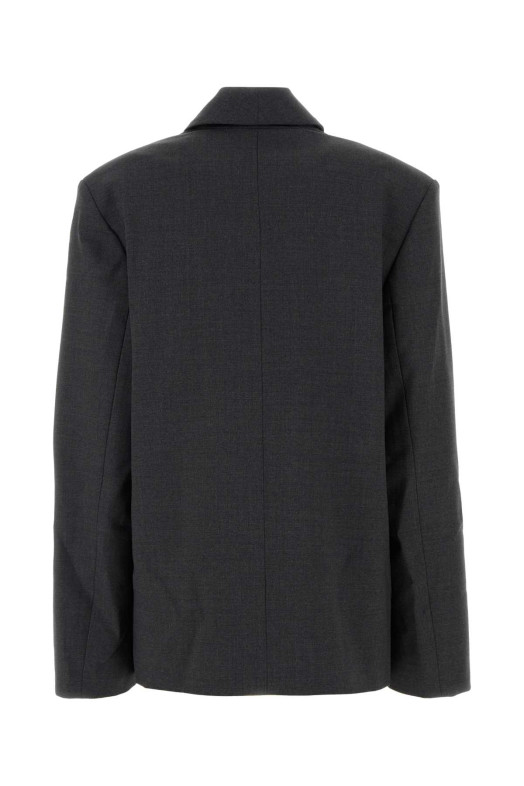 Charcoal stretch wool oversize Sancia blazer LOULOU DE SAISON (SANCIALDS)