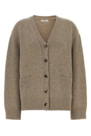 Кардиган оверсайз Milou из кашемировой смеси цвета капучино THE ROW (10399Y120)