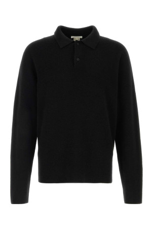 Black cashmere Tiger polo shirt Black THE ROW (1235Y556)