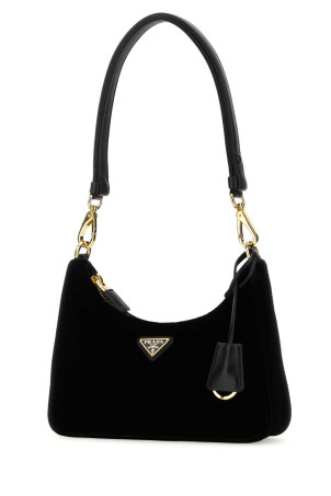 Black velvet mini Prada Re-Edition shoulder bag Black PRADA (1BC204VJOO2CXG)