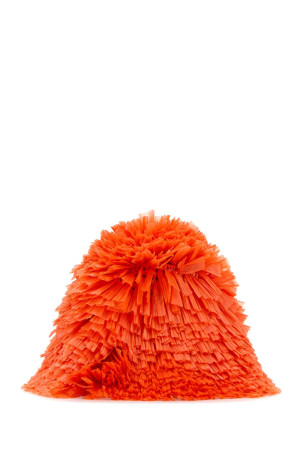 Embellished raffia bucket hat Red PRADA (1HC1372HG2)