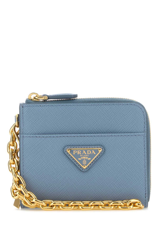 Light blue leather wallet PRADA (1ML061QHH)