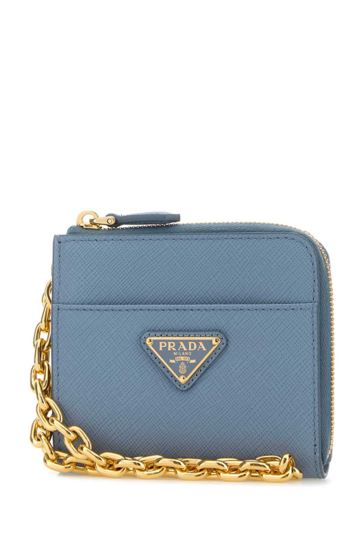 Light blue leather wallet PRADA (1ML061QHH)