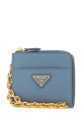 Light blue leather wallet PRADA (1ML061QHH)