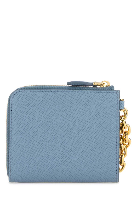 Light blue leather wallet PRADA (1ML061QHH)