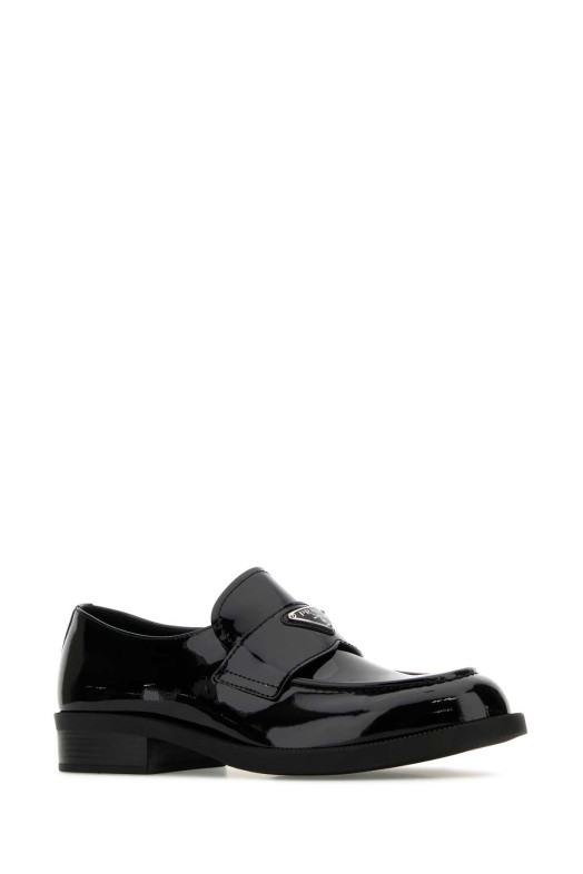 Черные кожаные мокасины Black PRADA (2DE145FG000069)
