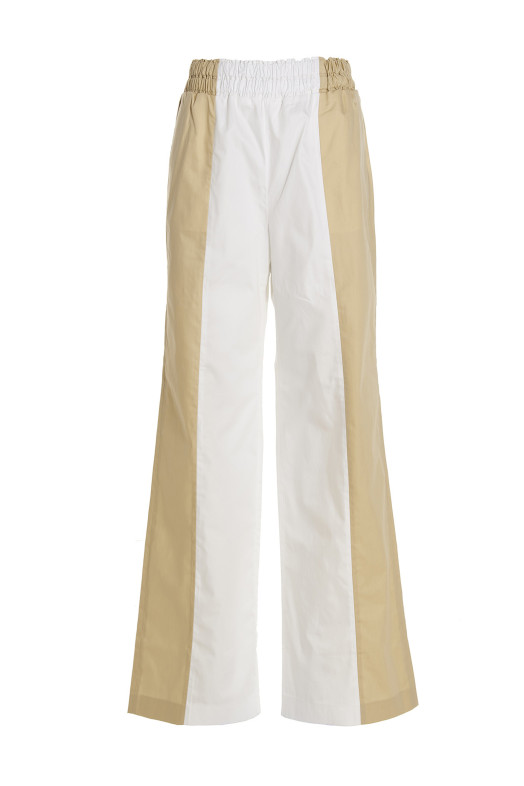 Loose leg two-color pants Multicolor