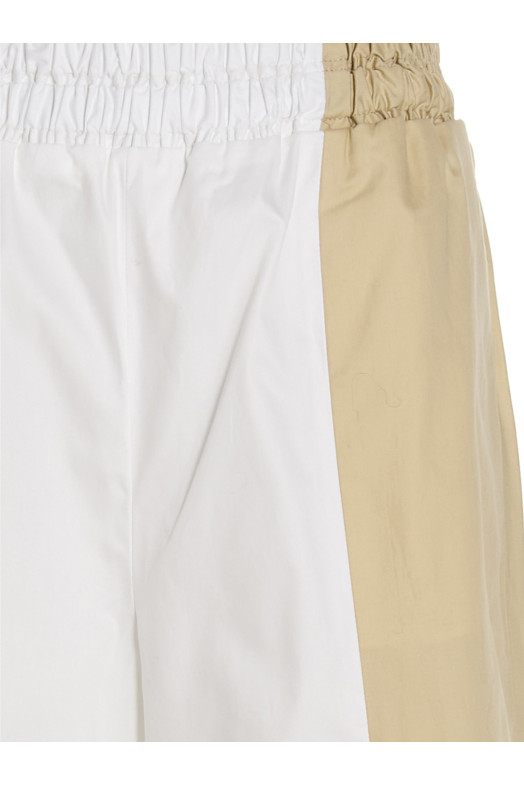 Loose leg two-color pants Multicolor