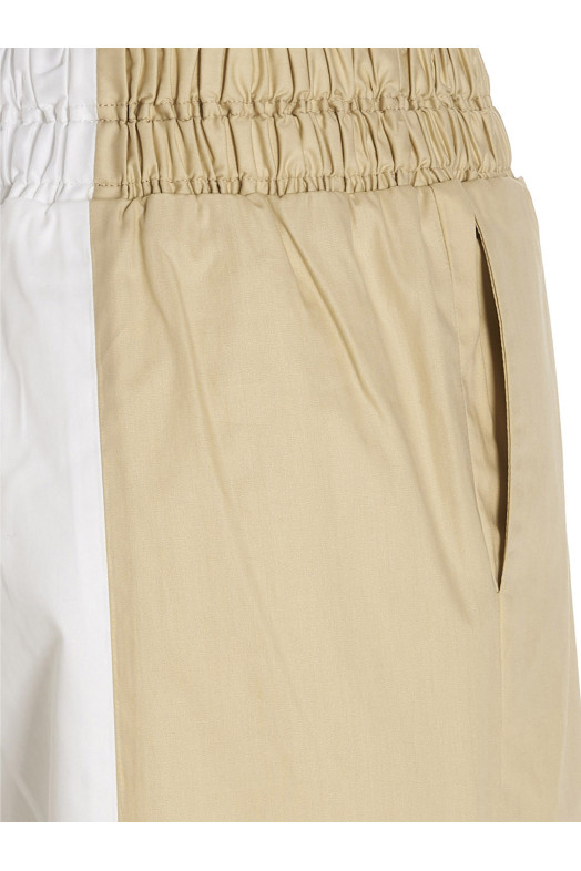 Loose leg two-color pants Multicolor