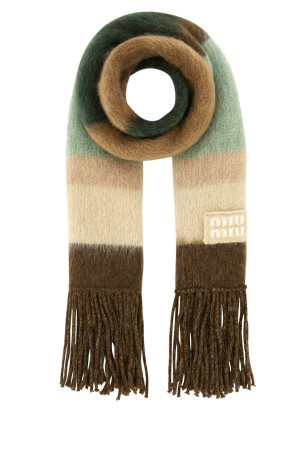 Embroidered mohair blend scarf MIU MIU (5FS0942CVD)