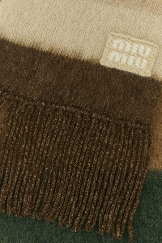 Embroidered mohair blend scarf MIU MIU (5FS0942CVD)