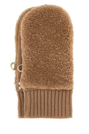 Camel wool blend gloves MIU MIU (5GG2032CSR)