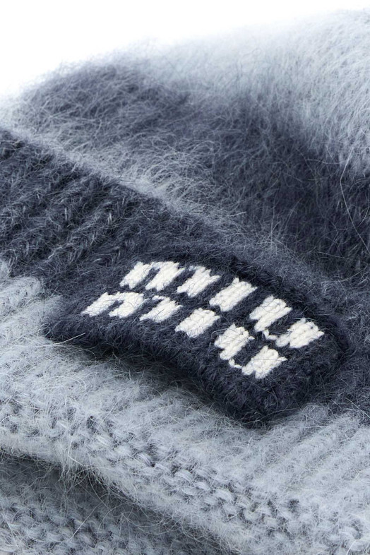 Вышитая шапка из смеси мохера MIU MIU (5HC3782CVE)