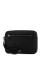 Black leather VLogo clutch Black VALENTINO GARAVANI (7Y0P0AN8UAG)