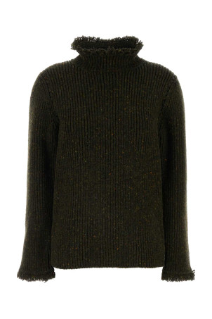 Melange bottle green wool sweater BURBERRY (8098792)