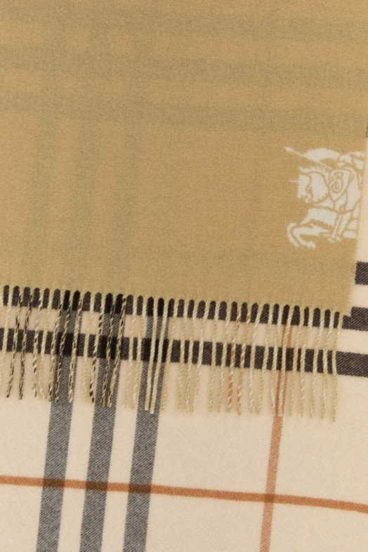 Beige cashmere reversible scarf BURBERRY (8113930)