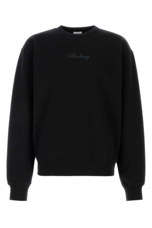 Black cotton sweatshirt Black BURBERRY (8119079)