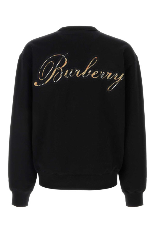 Black cotton sweatshirt Black BURBERRY (8119079)