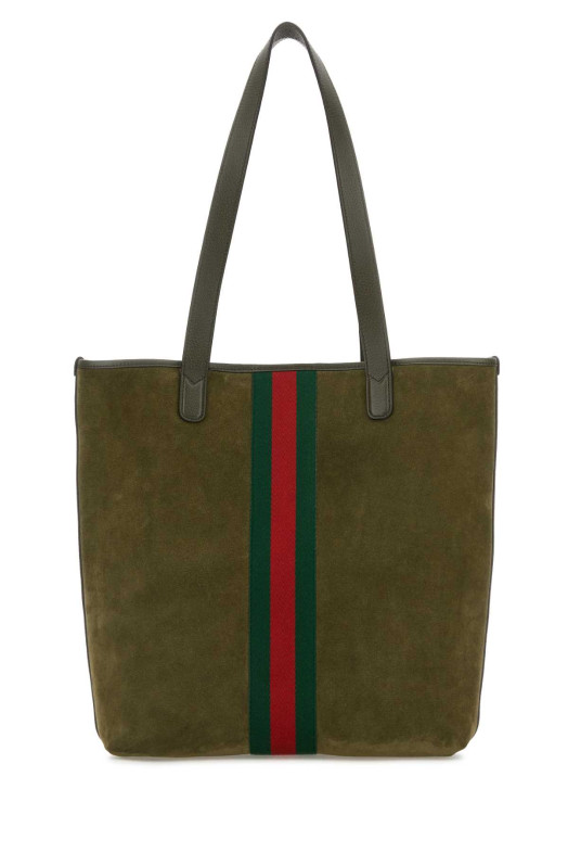 Olive green suede Ophidia shopping bag GUCCI (834465AAE1D)