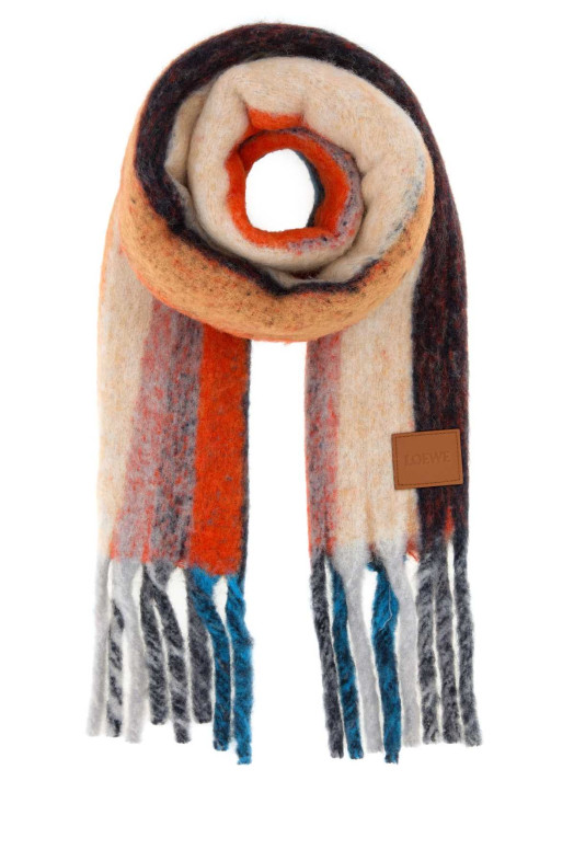 Multicolor alpaca blend scarf LOEWE (FSA5SS3W01)