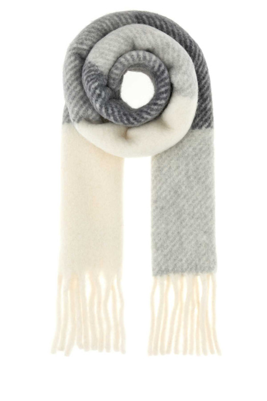 Multicolor alpaca blend scarf Gray LOEWE (FSA6SS2W01)