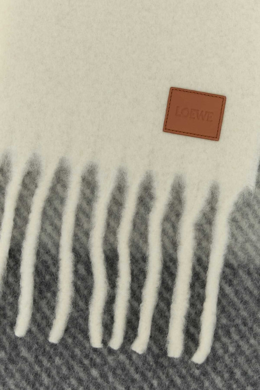 Multicolor alpaca blend scarf Gray LOEWE (FSA6SS2W01)