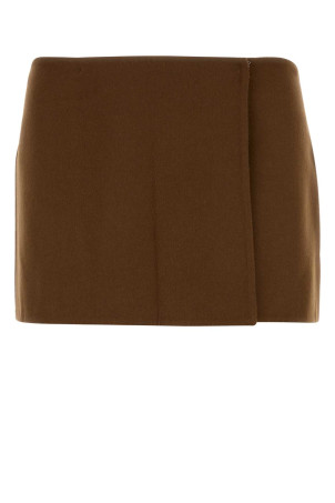 Brown wool blend mini skirt MIU MIU (MG2499SOOO15Q8)