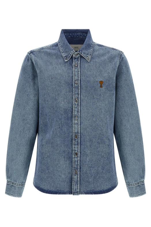'Ami de Coeur' denim shirt Blue