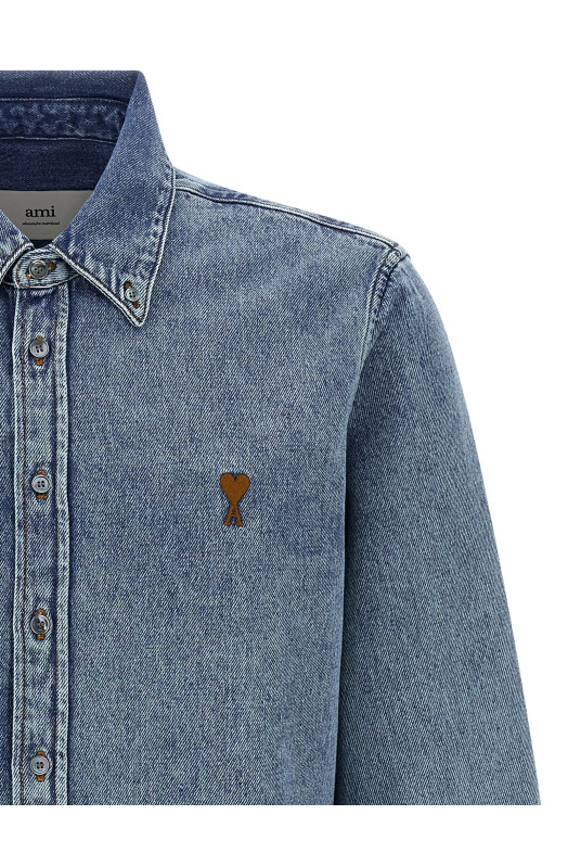 'Ami de Coeur' denim shirt Blue