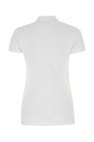 Біла еластична сорочка-поло з піке POLO RALPH LAUREN (211870245)